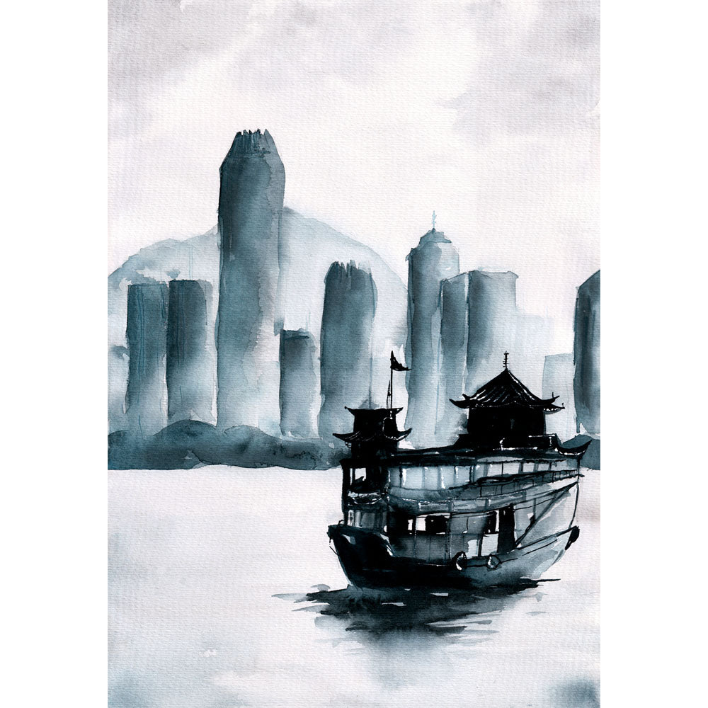 The Junkboat – Original Watercolor Art Print