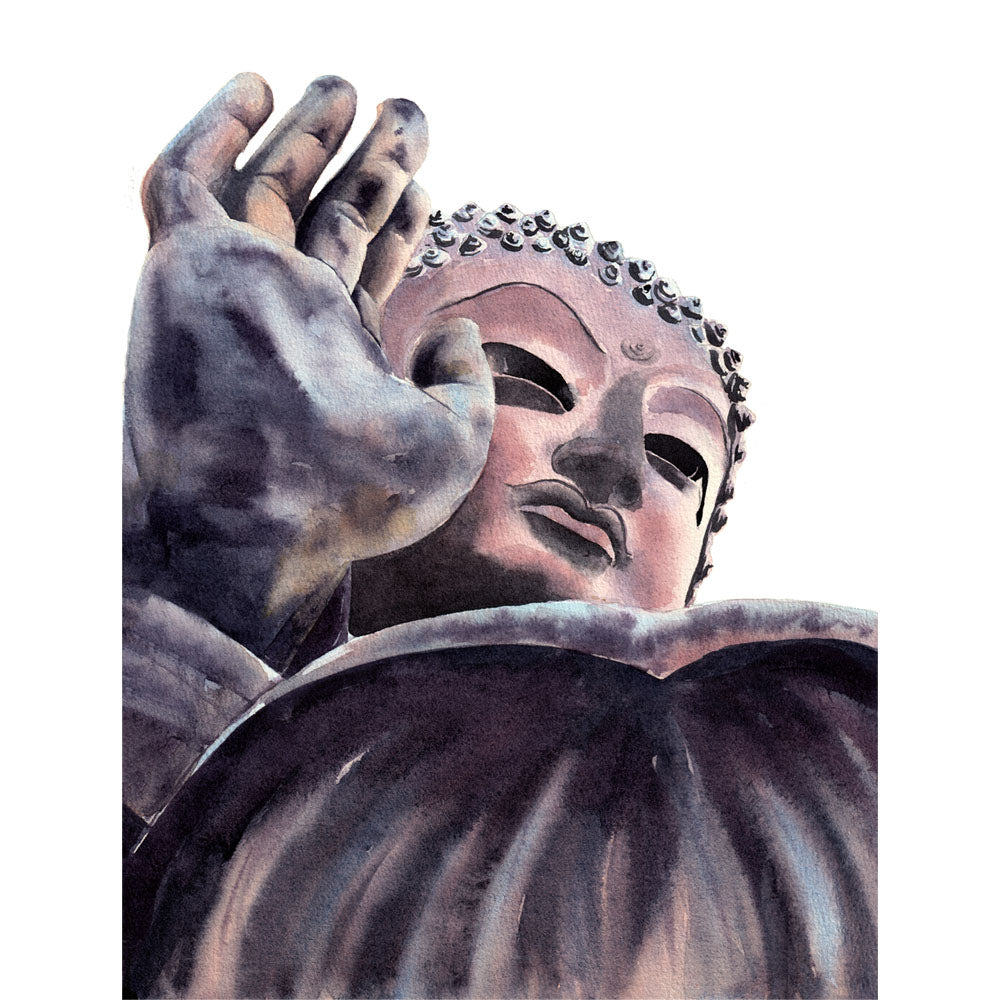 Big Buddha – Original Watercolor Art Print