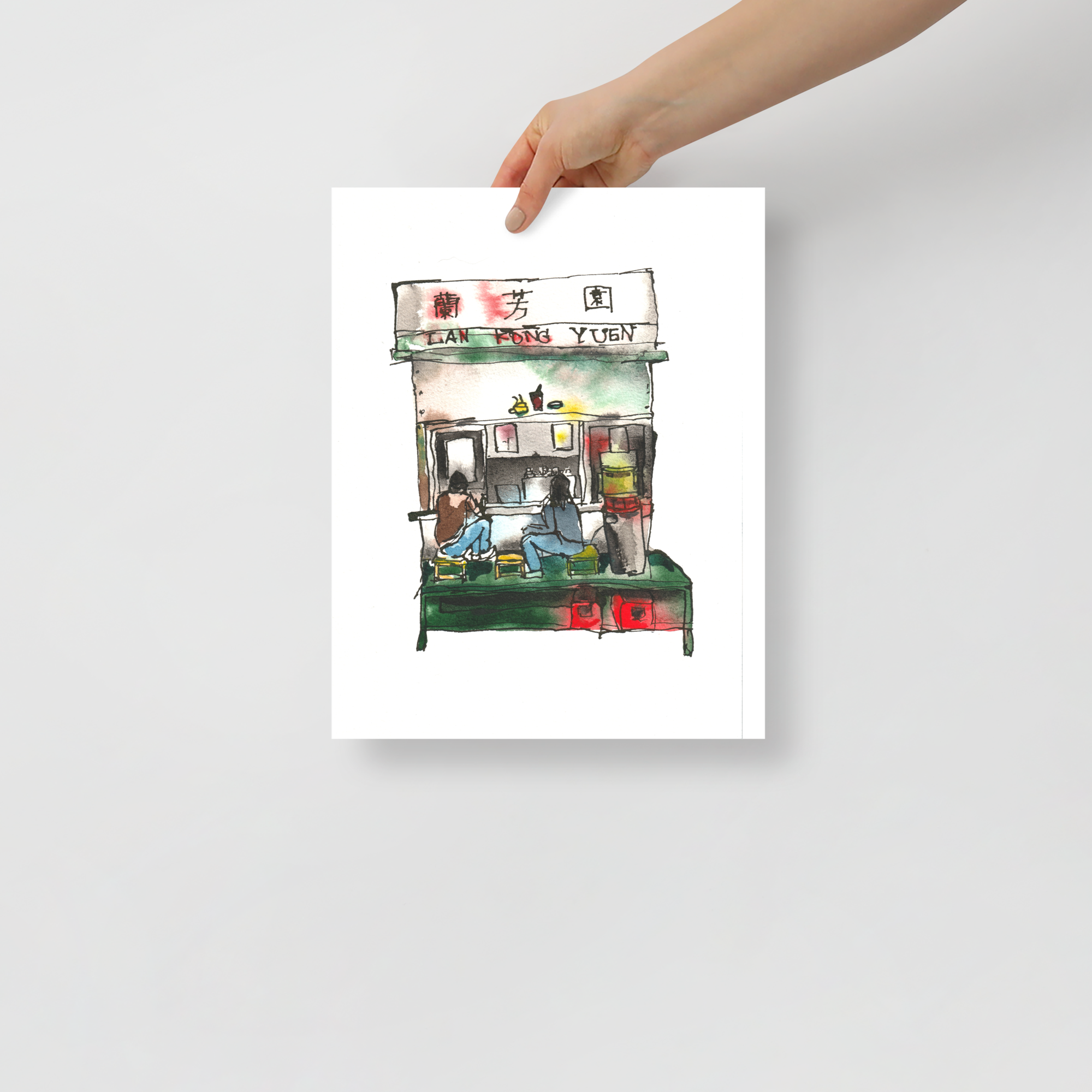 Lan Fong Yuen – Original Watercolor Art Print