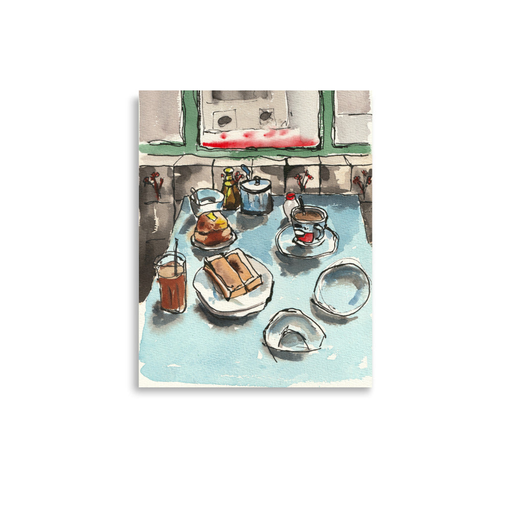 Cha Chaan Teng – Original Watercolor Art Print