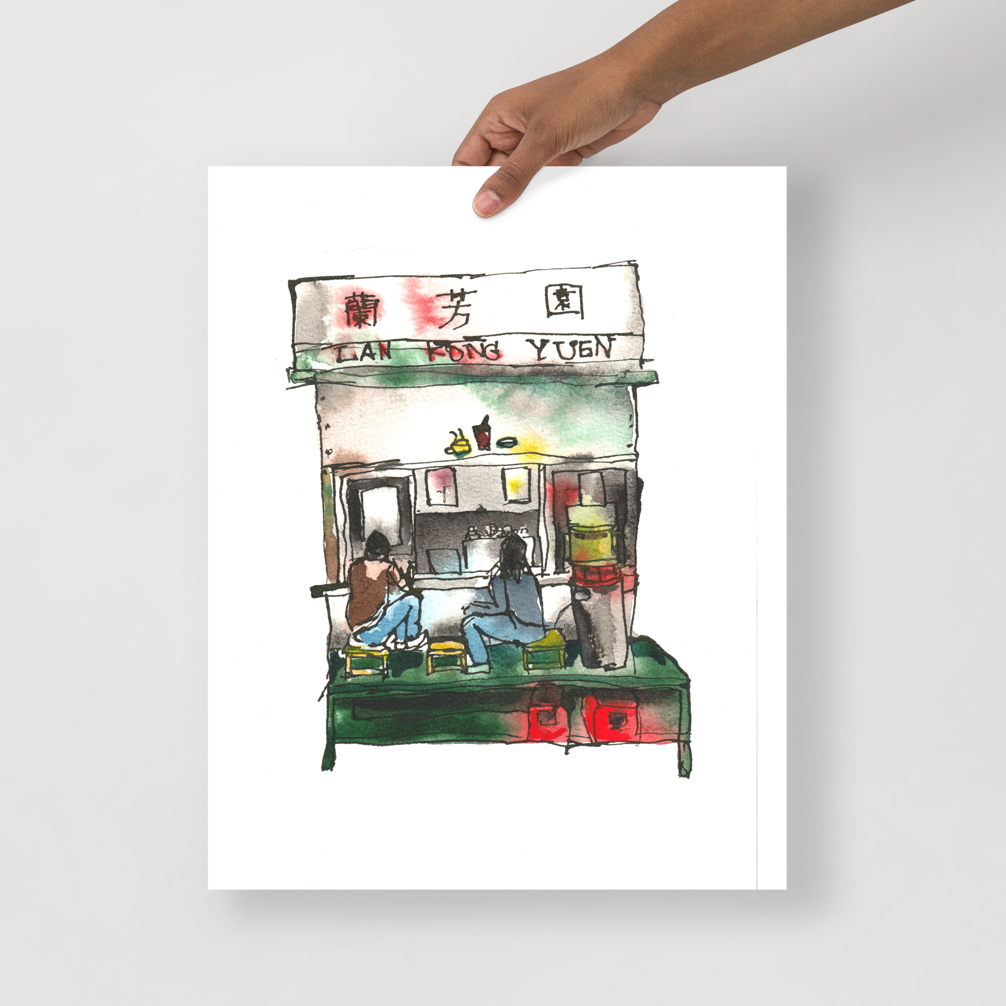 Lan Fong Yuen – Original Watercolor Art Print