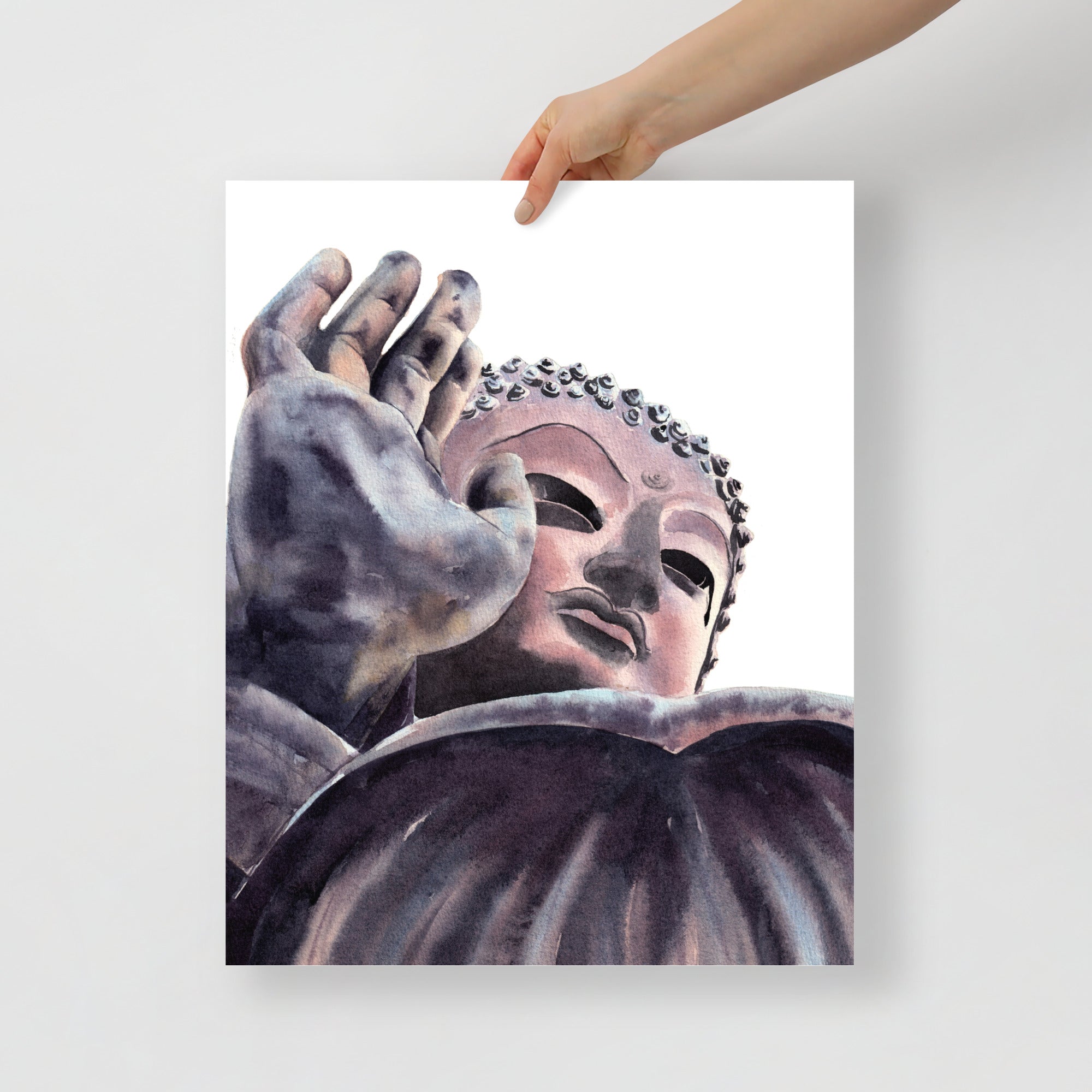 Big Buddha – Original Watercolor Art Print