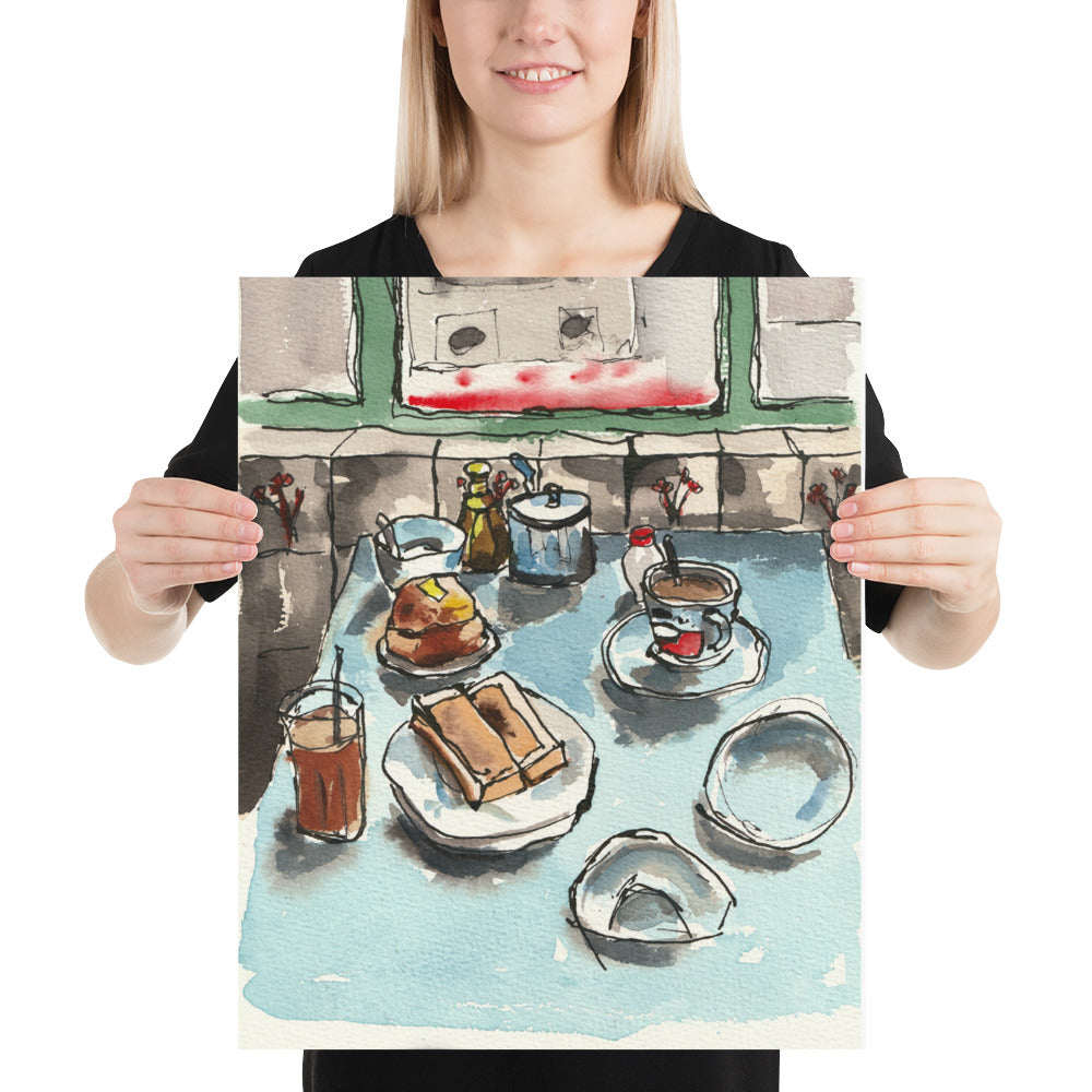 Cha Chaan Teng – Original Watercolor Art Print