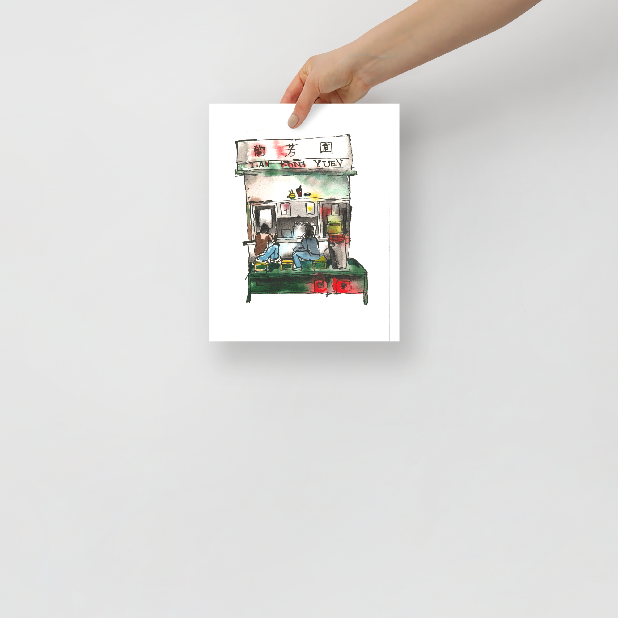 Lan Fong Yuen – Original Watercolor Art Print